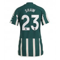 Manchester United Luke Shaw #23 Auswärtstrikot Frauen 2023-24 Kurzarm